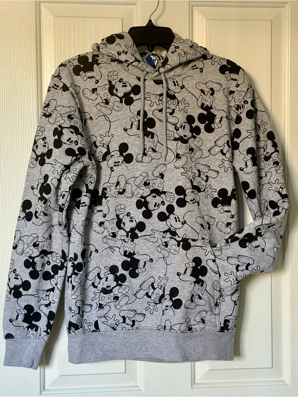 Disney Gray and Black Mickey Mouse Allover Hoodie